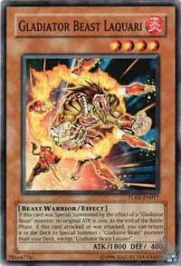 Gladiator Beast Laquari TU01-EN017 Yu-Gi-Oh card from Turbo Pack Booster One Pack