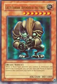 Green Baboon, Defender of the Forest DLG1-EN104 Yu-Gi-Oh card from Dark Legends