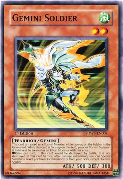 Gemini Soldier SDWS-EN004 Yu-Gi-Oh card from Structure Deck: Warriors' Strike