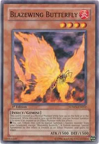 Blazewing Butterfly SDWS-EN012 Yu-Gi-Oh card from Structure Deck: Warriors' Strike