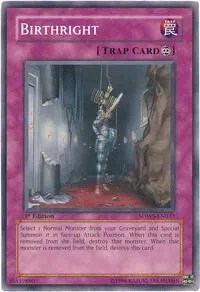 Birthright SDWS-EN037 Yu-Gi-Oh card from Structure Deck: Warriors' Strike