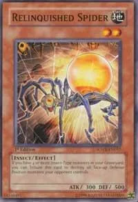 Relinquished Spider SOVR-EN017 1st Edition Yu-Gi-Oh card from Stardust Overdrive