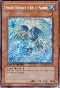 Blizzed, Defender of the Ice Barrier HA01-EN001 Yu-Gi-Oh card from Hidden Arsenal