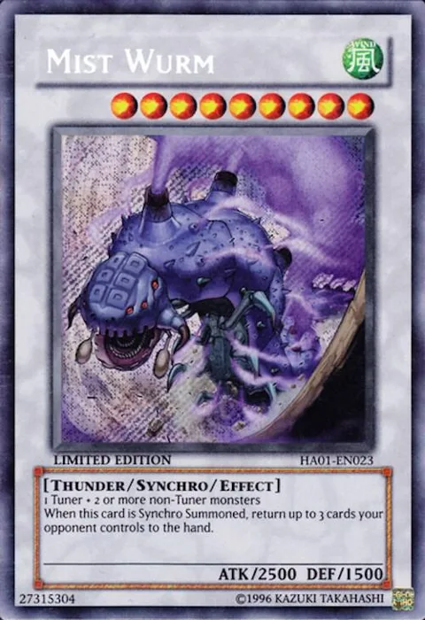 Mist Wurm HA01-EN023 Unlimited Yu-Gi-Oh card from Hidden Arsenal