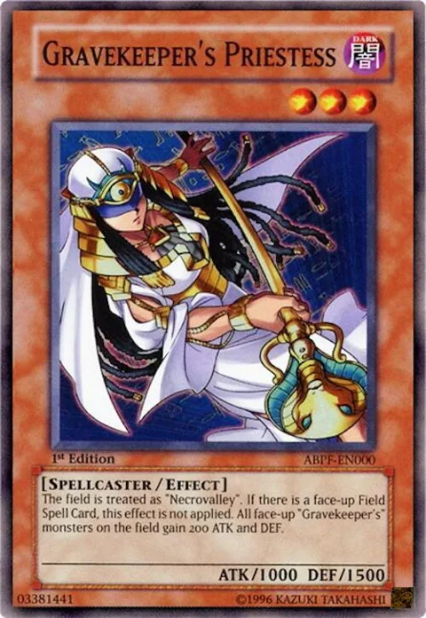 Gravekeeper's Priestess ABPF-EN000 Unlimited Yu-Gi-Oh card from Absolute Powerforce