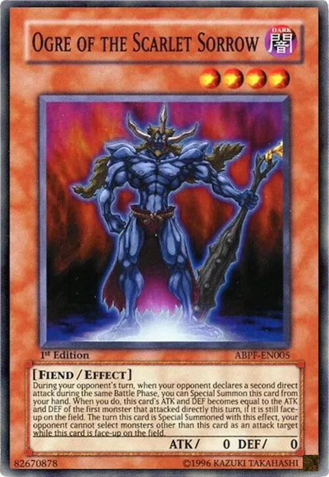 Ogre of the Scarlet Sorrow ABPF-EN005 1st Edition Yu-Gi-Oh card from Absolute Powerforce