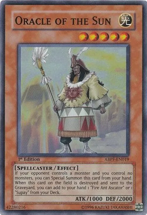 Oracle of the Sun ABPF-EN019 Unlimited Yu-Gi-Oh card from Absolute Powerforce