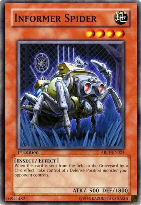 Informer Spider ABPF-EN024 1st Edition Yu-Gi-Oh card from Absolute Powerforce