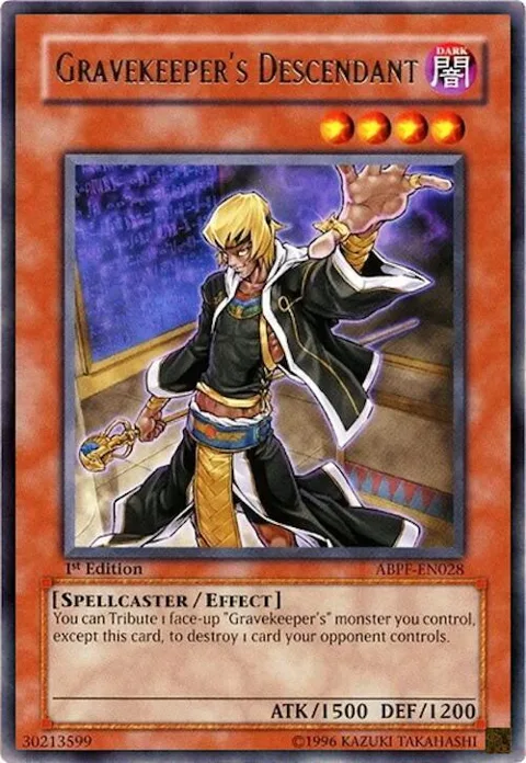 Gravekeeper's Descendant ABPF-EN028 1st Edition Yu-Gi-Oh card from Absolute Powerforce