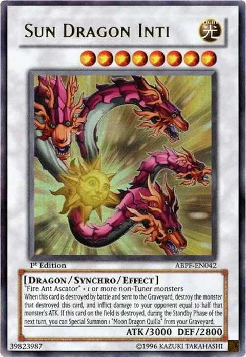 Sun Dragon Inti ABPF-EN042 Unlimited Yu-Gi-Oh card from Absolute Powerforce
