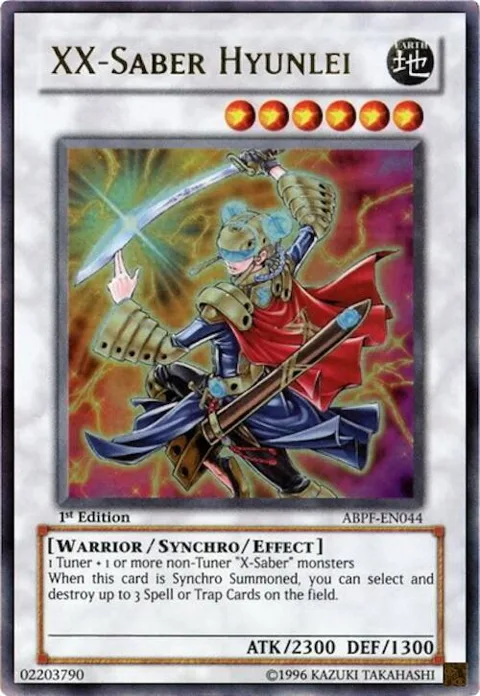 XX-Saber Hyunlei ABPF-EN044 Unlimited Yu-Gi-Oh card from Absolute Powerforce