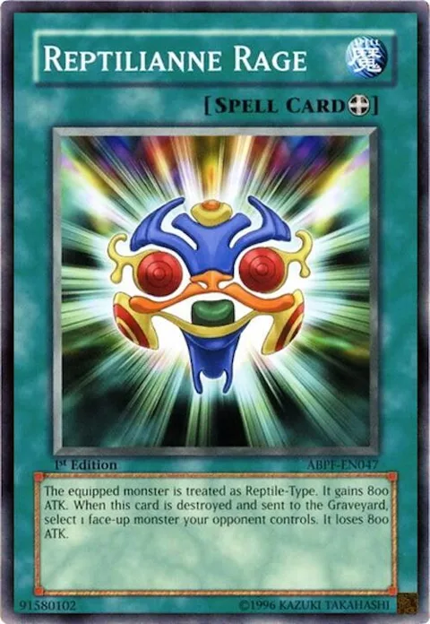 Reptilianne Rage ABPF-EN047 1st Edition Yu-Gi-Oh card from Absolute Powerforce