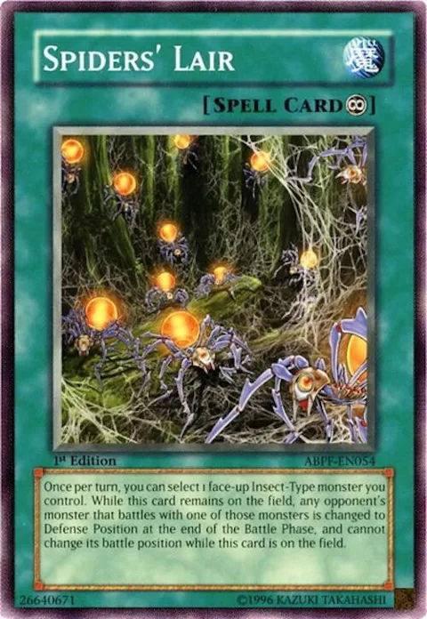 Spiders' Lair ABPF-EN054 1st Edition Yu-Gi-Oh card from Absolute Powerforce