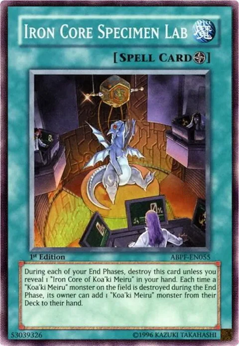 Iron Core Specimen Lab ABPF-EN055 Unlimited Yu-Gi-Oh card from Absolute Powerforce