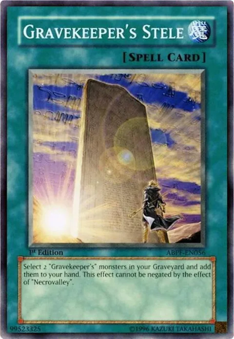 Gravekeeper's Stele ABPF-EN056 Unlimited Yu-Gi-Oh card from Absolute Powerforce