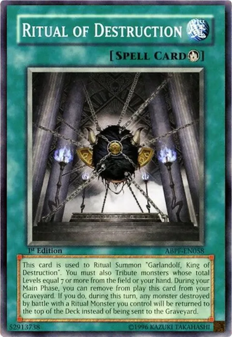 Ritual of Destruction ABPF-EN058 Unlimited Yu-Gi-Oh card from Absolute Powerforce