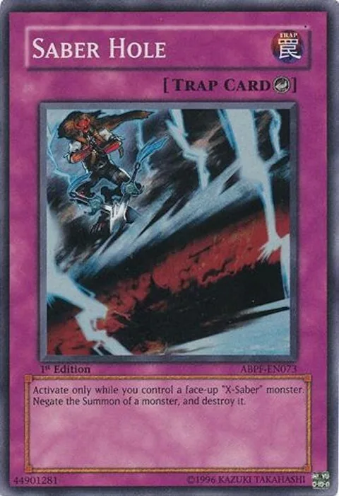 Saber Hole ABPF-EN073 1st Edition Yu-Gi-Oh card from Absolute Powerforce
