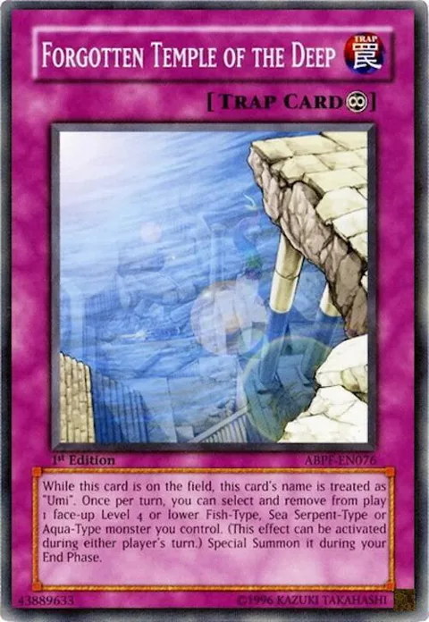 Forgotten Temple of the Deep ABPF-EN076 1st Edition Yu-Gi-Oh card from Absolute Powerforce