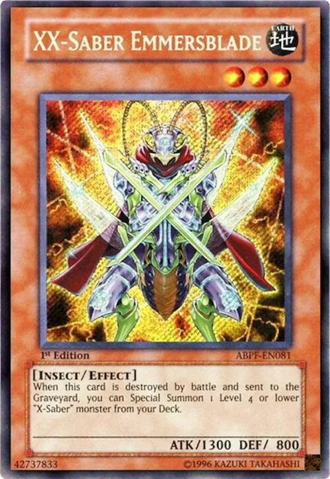 XX-Saber Emmersblade ABPF-EN081 Unlimited Yu-Gi-Oh card from Absolute Powerforce