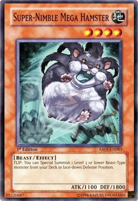 Super-Nimble Mega Hamster ABPF-EN083 1st Edition Yu-Gi-Oh card from Absolute Powerforce