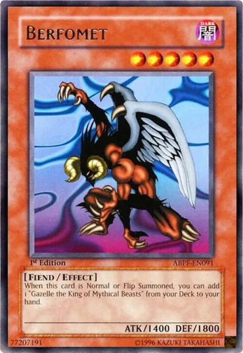 Berfomet ABPF-EN091 1st Edition Yu-Gi-Oh card from Absolute Powerforce