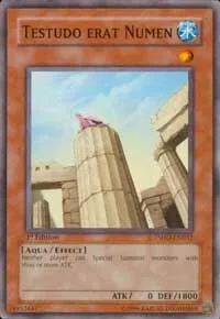 Testudo erat Numen TSHD-EN032 1st Edition Yu-Gi-Oh card from The Shining Darkness