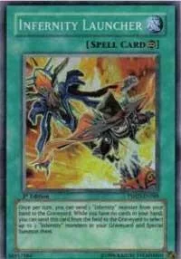 Infernity Launcher TSHD-EN048 1st Edition Yu-Gi-Oh card from The Shining Darkness