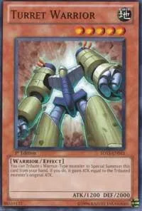 Turret Warrior 5DS3-EN015 Yu-Gi-Oh card from Starter Deck: Duelist Toolbox