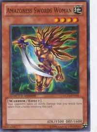 Amazoness Swords Woman GLD3-EN006 Yu-Gi-Oh card from Gold Series 3