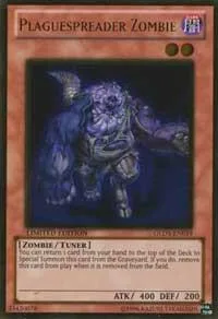Plaguespreader Zombie GLD3-EN019 Yu-Gi-Oh card from Gold Series 3