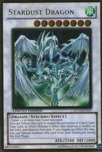 Stardust Dragon GLD3-EN037 Yu-Gi-Oh card from Gold Series 3