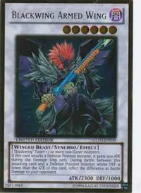 Blackwing Armed Wing GLD3-EN039 Yu-Gi-Oh card from Gold Series 3
