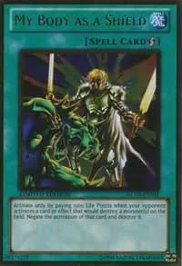 My Body as a Shield GLD3-EN041 Yu-Gi-Oh card from Gold Series 3