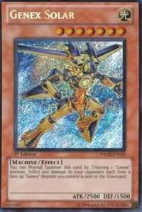 Genex Solar HA02-EN010 1st Edition Yu-Gi-Oh card from Hidden Arsenal 2