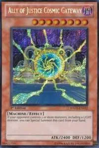 Ally of Justice Cosmic Gateway HA02-EN022 1st Edition Yu-Gi-Oh card from Hidden Arsenal 2