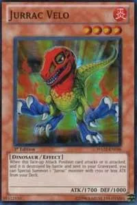 Jurrac Velo HA02-EN036 1st Edition Yu-Gi-Oh card from Hidden Arsenal 2
