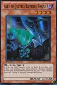 Ally of Justice Reverse Break HA02-EN050 Unlimited Yu-Gi-Oh card from Hidden Arsenal 2