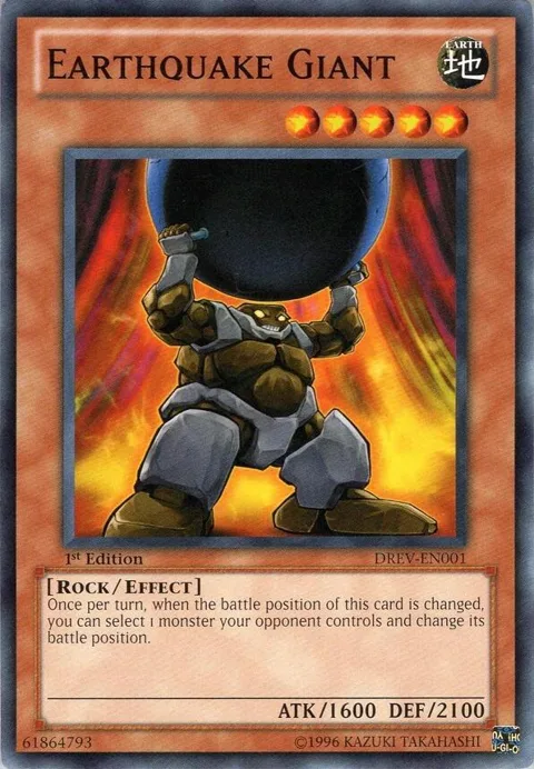 Earthquake Giant DREV-EN001 1st Edition Yu-Gi-Oh card from Duelist Revolution