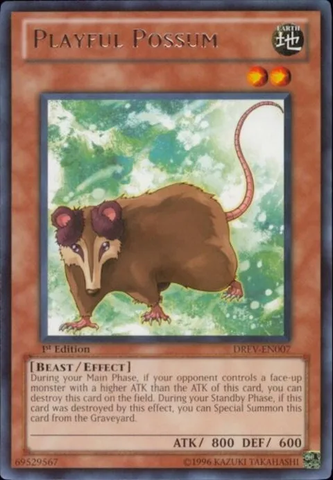 Playful Possum DREV-EN007 Yu-Gi-Oh card from Duelist Revolution