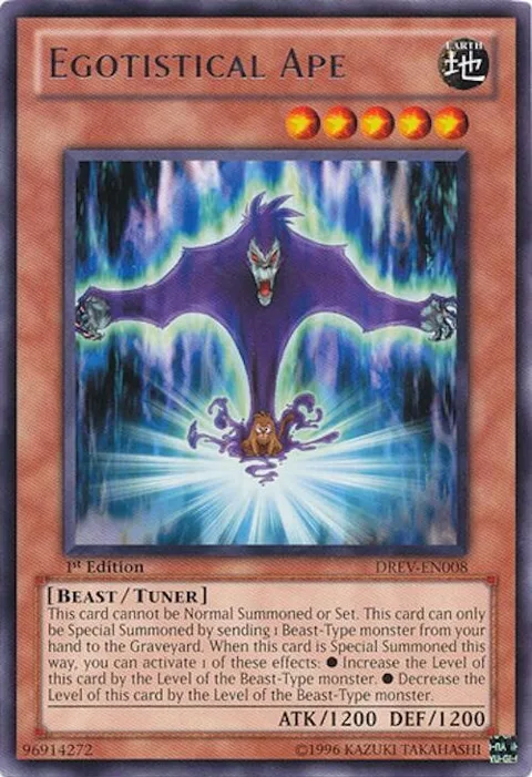 Egotistical Ape DREV-EN008 Yu-Gi-Oh card from Duelist Revolution