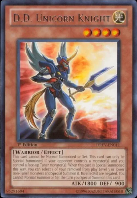 D.D. Unicorn Knight DREV-EN011 Yu-Gi-Oh card from Duelist Revolution