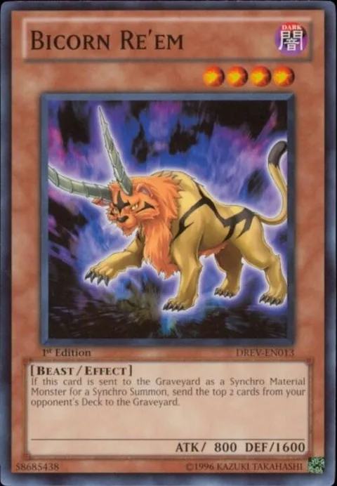 Bicorn Re'em DREV-EN013 Yu-Gi-Oh card from Duelist Revolution