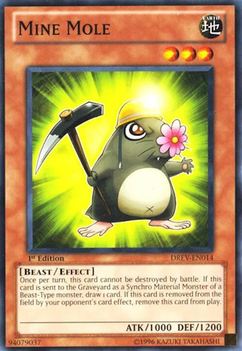Mine Mole DREV-EN014 Yu-Gi-Oh card from Duelist Revolution
