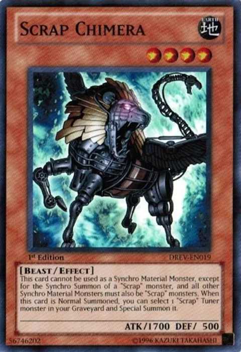 Scrap Chimera DREV-EN019 Unlimited Yu-Gi-Oh card from Duelist Revolution