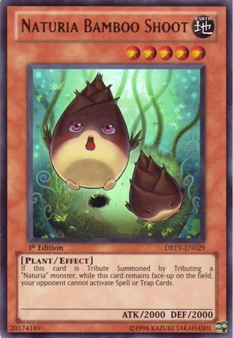 Naturia Bamboo Shoot DREV-EN029 1st Edition Yu-Gi-Oh card from Duelist Revolution
