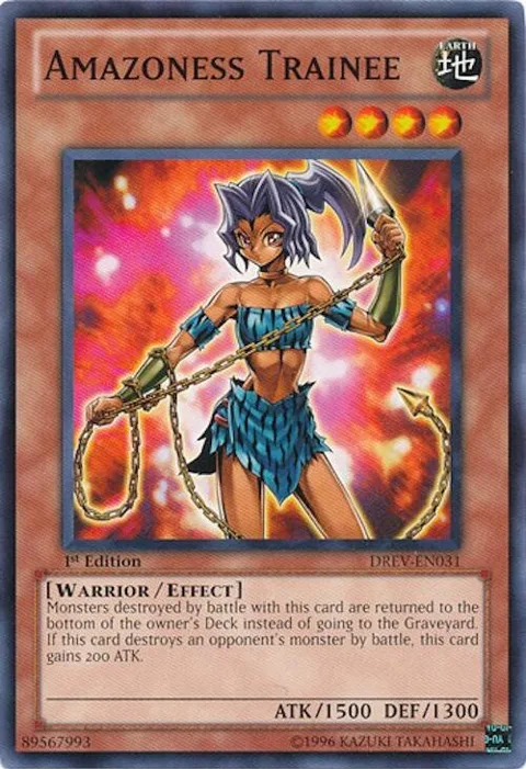 Amazoness Trainee DREV-EN031 Unlimited Yu-Gi-Oh card from Duelist Revolution