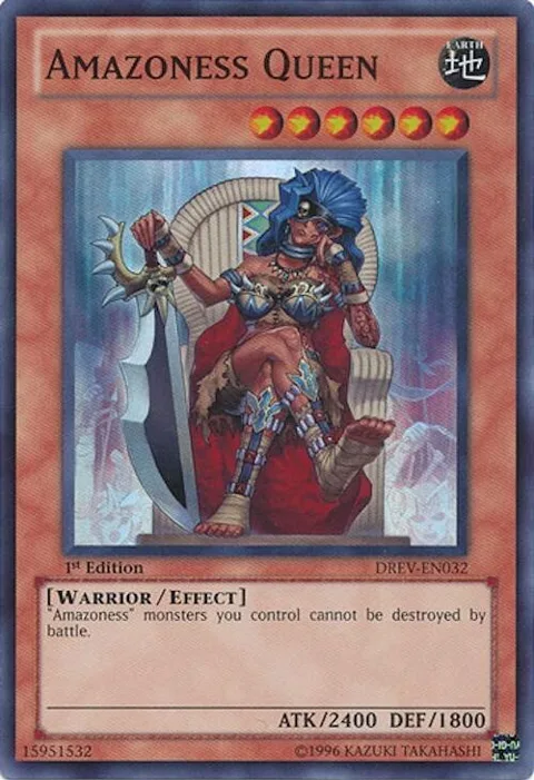 Amazoness Queen DREV-EN032 Unlimited Yu-Gi-Oh card from Duelist Revolution