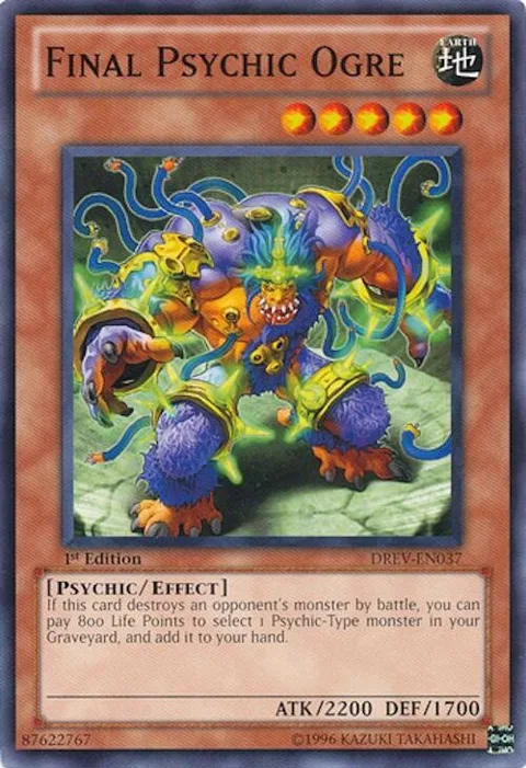 Final Psychic Ogre DREV-EN037 Unlimited Yu-Gi-Oh card from Duelist Revolution