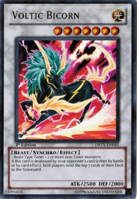 Voltic Bicorn DREV-EN041 Unlimited Yu-Gi-Oh card from Duelist Revolution