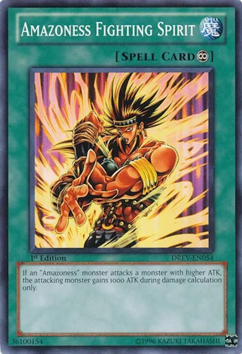 Amazoness Fighting Spirit DREV-EN054 Unlimited Yu-Gi-Oh card from Duelist Revolution